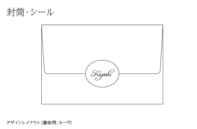 名入れメッセージカード封筒セット シール付き Cpces パピレッタ お名前入りオーダーメイドレターセット